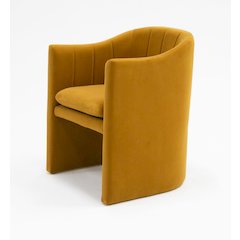 Modrest Danube - Modern Burnt Orange Fabric Dining Chair