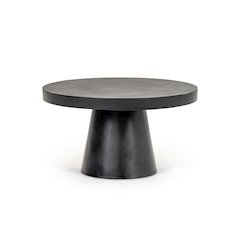 Modrest Desoto - Modern Black Concrete Round Coffee Table
