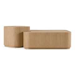 Quillen - Modern Natural Ash Nesting Coffee Table Set