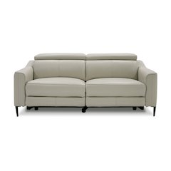 Divani Casa Eden - Modern Grey Leather Sofa