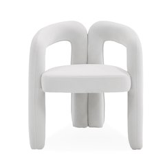 Ellen - Glam White Velvet Dining Chair