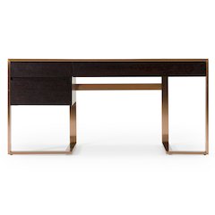 Modern Fauna Wenge and Brass Desk
