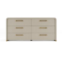 Modrest Florence - Modern Beige Shagreen + Gold Dresser