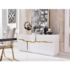 Modrest Aspen Modern White & Gold Buffet