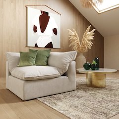 Divani Casa Garman - Modern Light Grey Corner