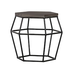 Modrest Tartan Modern Concrete & Metal End Table
