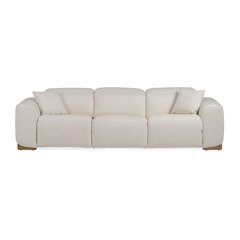 Divani Casa Hagerty - Modern Off-White Fabric Sofa With 2 Power Recliners