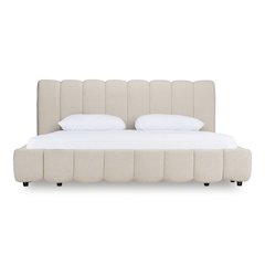 Harris - Modern Off-White Fabric Eastern King Bed