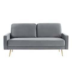 Divani Casa Huffine - Modern Grey Fabric Sofa