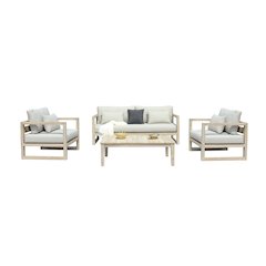 Calm - Outdoor Grey Acacia Sofa Set