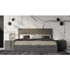 Nova Domus Lucia - Eastern King Modern Matte Grey and Elm Grey Bed