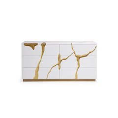Modrest Aspen Modern Wide White and Gold Dresser