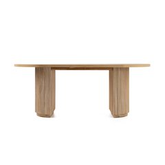 Jacobson - Modern Natural Acacia Oval Dining Table
