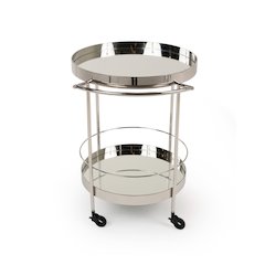 Modrest Jeeves - Modern Stainless Steel + Mirror Rolling Cart