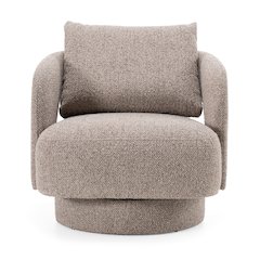 Divani Casa Johnny - Modern Brown Fabric Accent Chair