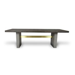 Modrest June - Modern Dark Grey & Walnut Dining Table