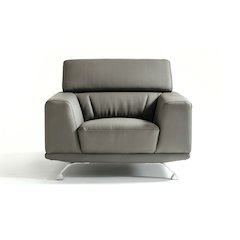 Divani Casa Brustle - Modern Dark Grey Eco-Leather Chair