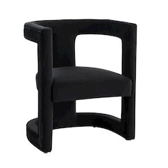 Modrest Kendra - Modern Black Fabric Accent Chair