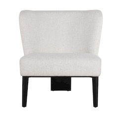 Divani Casa Ladean - Modern White Accent Chair