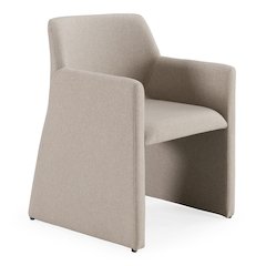 Lasara - Modern Beige Fabric Dining Chair