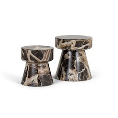 Modrest Marlow - Modern Faux Marble End Table Set