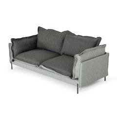 Divani Casa Mars - Modern Grey & Dark Grey Fabric Sofa