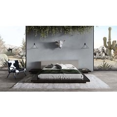 Tokyo - Contemporary Black and Grey Platform Eastern King Bed