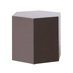 Modrest Newmont - Modern Medium Light Grey High Gloss End Table