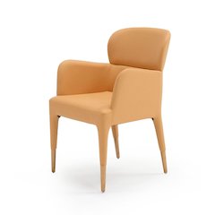 Modrest Ogden - Modern Peach & Rosegold Dining Armchair