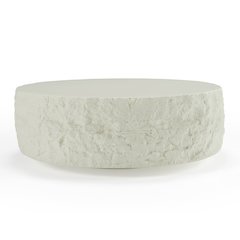 Modrest Quarry - Modern Off-White Round Coffee Table