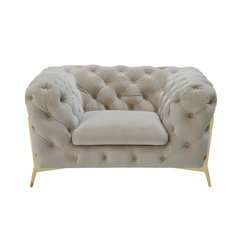 Divani Casa Quincey - Transitional Beige Velvet Chair