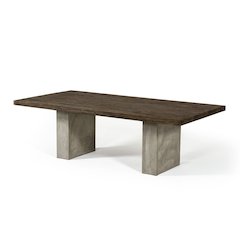 Modrest Renzo Modern Oak & Concrete 118" Dining Table