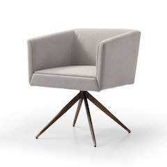 Modrest Riaglow - Contemporary Light Grey Fabric Dining Chair