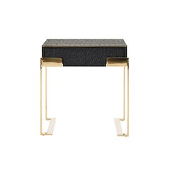 Modrest Rothsay - Modern Wenge + Gold Nightstand