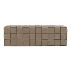 Rousey - Modern Taupe Fabric Bench