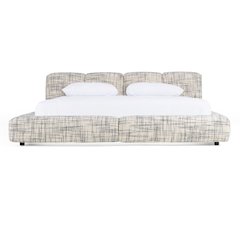 Modrest Shiloh - Eastern King Modern Off-White and Black Bed