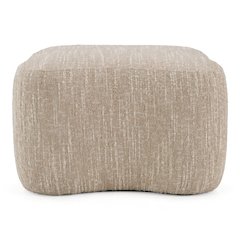 Spiro - Modern Beige Fabric Ottoman