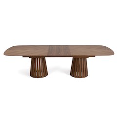Modrest Truman - Mid-Century Modern Walnut Extendable Dining Table