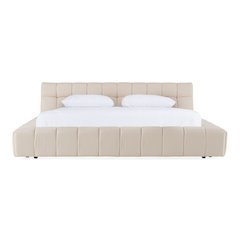 Tyree - Modern Tufted Off-White Fabric Queen Bed