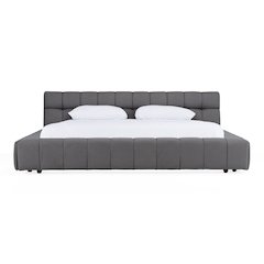 Tyree - Modern Tufted Grey Fabric Eastern King Bed