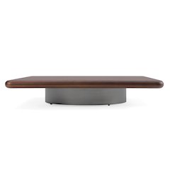 Valley - Modern Walnut Titanium Low Coffee Table