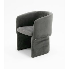 Modrest Vassar - Modern Grey Velvet Dining Chair