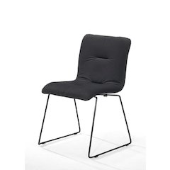 Modrest Yannis - Modern Dark Grey Fabric Dining Chair (Set of 2)
