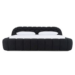 Yolonda - Modern Black Fabric Eastern King Bed