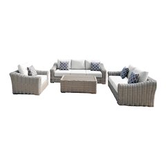Hawaii Deep Seating Set with White Cushion