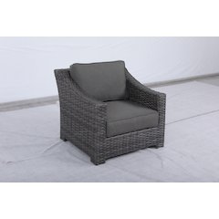 Bora Bora Wicker Rattan Club Chair with Olefin Cushion
