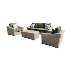 Tulum Sofa Set with Grey Cushion