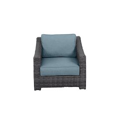 Bora Bora Wicker Rattan Club Chair with Olefin Cushion - Spa Cushion