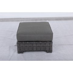 Bora Bora Wicker Rattan Ottoman with Olefin Cushion