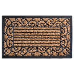 Vine Border Doormat in Coir/ Rubber Material
